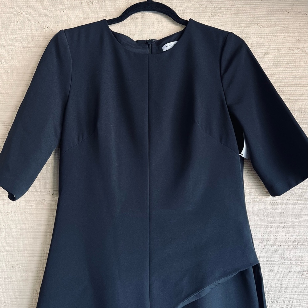NEW! Kay Unger Davina in Black Stretch Crepe Walk Through Jumpsuit - Picture 7 of 8